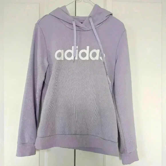 Adidas Lilac Purple Hooded Sweatshirt - size small great condition - Picture 1 of 4